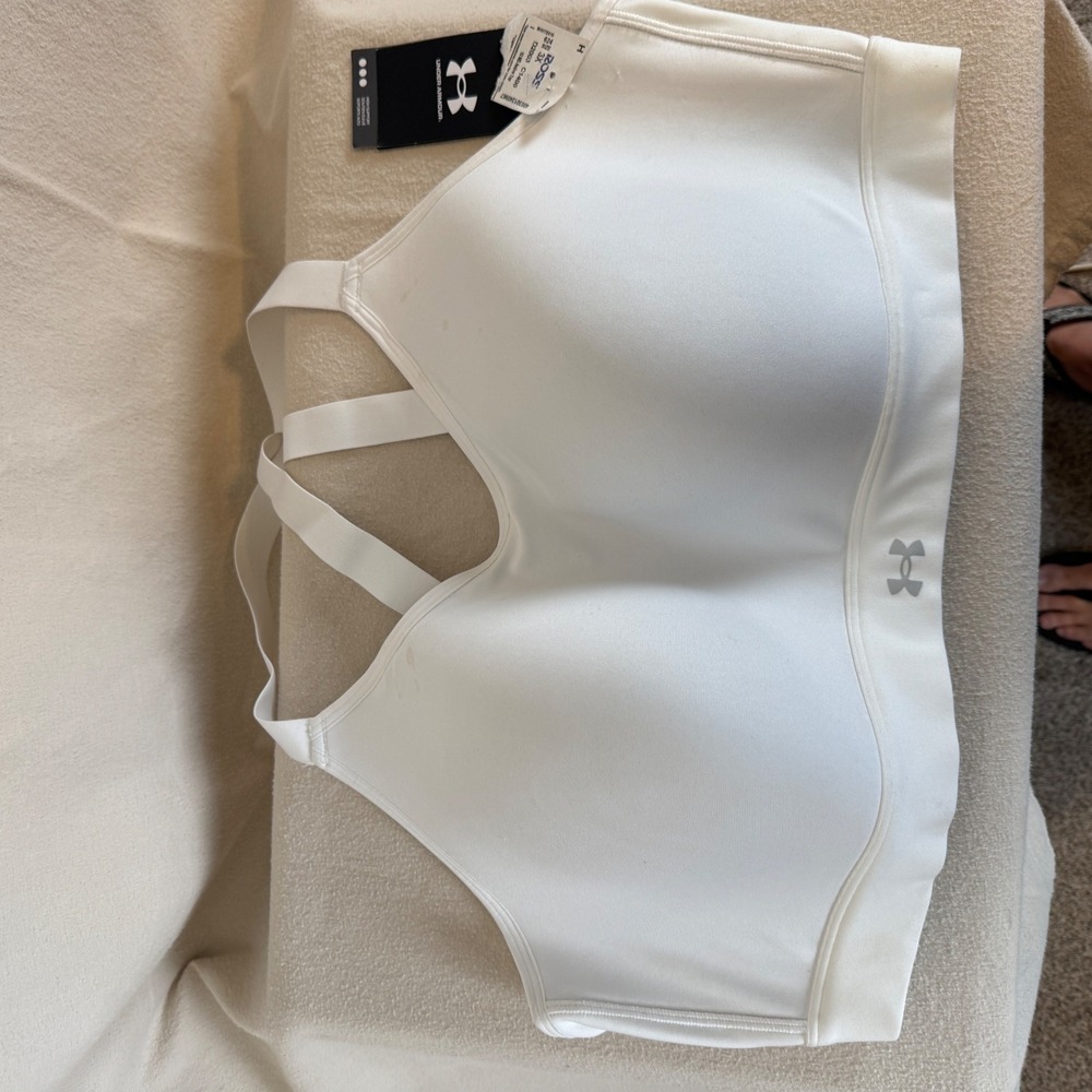 New Under Armour Continuum High Sports Bra White 1372985 Womens 3X High Impact